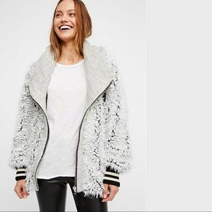 Free People /Gray Fluffy Dolman Jacket